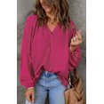 thumbnail image 1 of Women's Rose Split V Neck Dolman Top, 1 of 14