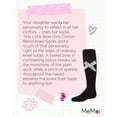 thumbnail image 7 of MeMoi Tidy Little Bow Cotton Blend Knee Socks - Girls - Female, 10, Black, 7 of 7