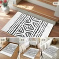 thumbnail image 6 of Black White Bohemian Washable Area Rug&nbsp;2x3 ft Vintage Farmhouse Abstract Tribe Soft Rectangle&nbsp;Rugs for Living Room, Non Slip Carpet for Bedroom&nbsp;Entryway Dining Room, 6 of 9