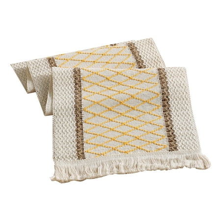 

2 Pack Table Runners Burlap Table Runners With Tassel Tablerunner For Wedding Party Birthday Boho-AND-30x400cm