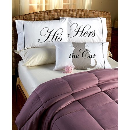 Pet Lovers Pillowcase Sets His Hers The Cat Walmart Com