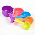 thumbnail image 4 of Rainbow Measuring Set Cup Scoop Cups for Baking Plastic Seasoning, 4 of 6