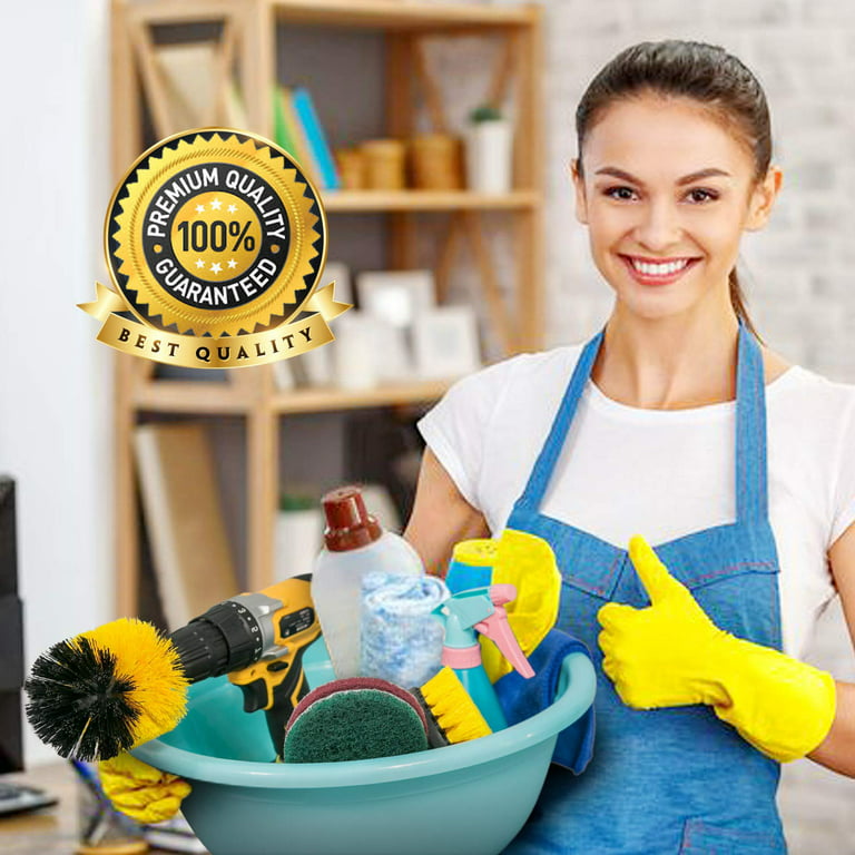 Scrubber Brush for Bathroom Kitchen Floor Cleaner, Floor Scrub Pad, Tile Cleaning  Scrubber Brush, Sink Cleaning Brush (Pack of 2)