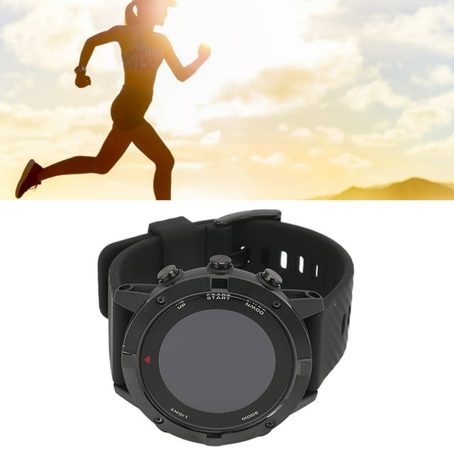 Reloj deportivo pista deportiva reloj inteligente GPS monitor de ritmo cardíaco pronóstico del tiempo carga USB multilingüe con para senderismo ANGGREK Otros
