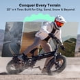thumbnail image 3 of YareYi X-Hunter 750W Rated Electric Bike for Adults, 28 MPH Folding Ebike with 48V 13Ah Removable Battery, 70-Mile Range, 20" Fat Tire Full Suspension E Bike, 7-Speed, Black, 3 of 8