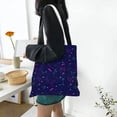 thumbnail image 6 of DouZhe Reusable Grocery Bags, Colorful Horoscope Zodiac Lightweight Polyester Canvas Cloth Tote Bag for Travle Gym Shopping School, 15" x 16", 6 of 7