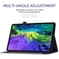 thumbnail image 3 of Allytech Case for iPad Pro 11 Inch 4th/3rd/2nd/1st Gen/iPad Air 11 inch 2024, Lovely Pattern PU Leather Wallet Auto Sleep Wake Shockproof Cover with Stylus Holder Card Slots, Fit iPad Air 4/5, Purple, 3 of 8