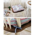 thumbnail image 6 of Boho Quilted Cotton Chair Cushion 16"x16"×2'' with Non-Slip Ties & Gripper Back - Machine Washable PP Filled Seat Pad for Dining, Kitchen, Office Chairs - Stylish Patchwork Design (Pattern A), 6 of 6