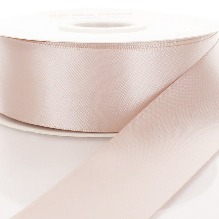 3/8 Inch Double Face Satin Ribbon Old Gold with Silver Edge 1