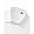 thumbnail image 4 of sogami Mens Button Down Work Shirt Stretched Wrinkle Free Short Sleeve White Dresses Shirt For Casual, 4 of 6