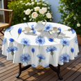 thumbnail image 4 of Pioneer Flower Floral Print Pattern Round Tablecloth 60 X 60 Inch, Wrinkle Resistant Wipeable Table Cloth for Kitchen Dining Picnic Patio Party, 4 of 6