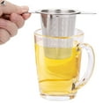 thumbnail image 5 of PULLIMORE 18/8 Stainless Steel Tea and Coffee Infuser Fine Mesh Filters Tea Strainer with Double Handles for Hanging on Teapots, Mugs, Cups to steep Loose Leaf Tea and Coffee - 4 Pack, 5 of 7