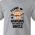 thumbnail image 4 of Inktastic Monkey I Love Hanging out with My Uncle Youth T-Shirt, 4 of 5