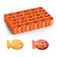 thumbnail image 4 of 25-Piece Mini Fish Cookie Cutter Set, Stainless Steel Baking Molds for Fondant Pastry Crafting - 25 Grids/Goldfish Shape/Orange Red, 4 of 7