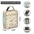 thumbnail image 3 of Gothic Black Stars and Moon Lunch Box Insulated Lunch Bag Box Women Men Reusable Cute Small Bento Lunch Box Containers for Commuters Cooler Tote Bag Lunchbox for Office School Picnic, 3 of 6