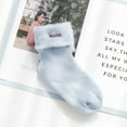 thumbnail image 4 of Fgnfyis Women's Solid Thickened Velvet Thermal Socks Sleep Socks Extra Thick Snow Socks Fuzzy Socks for Women Light Blue, 4 of 4