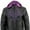 Purple, variant on Milwaukee Leather ML2066 Women's 3/4 Black Leather Hoodie Jacket with Reflective Tribal Design X-Large