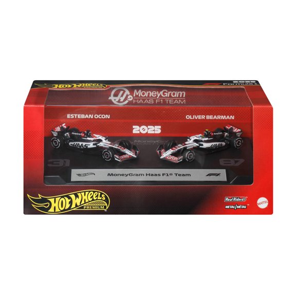 Sets de Vehículos de Juguete Mattel Hot Wheels Equipo Moneygram Haas Formula 1 Paquete 2 Autos