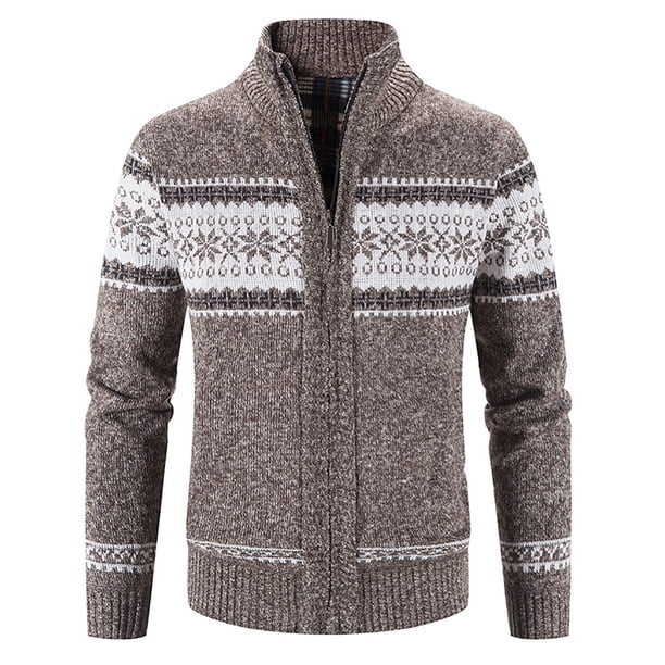 Abrigo de suéter para hombre más suéter de punto suelto de terciopelo cárdigan estampado informal Fridja BV0+2670