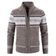 thumbnail image 1 of Abrigo de suéter para hombre más suéter de punto suelto de terciopelo cárdigan estampado informal Fridja BV0+2670, 1 of 9