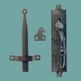 thumbnail image 2 of Black Cast Iron Norfolk Door Latches Traditional Gate or Door 8" Tall Thumb Latches Black Powder Coated Two Sided Gate Latch Locks w/Screws Renovators Supply, 2 of 13