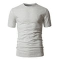 thumbnail image 3 of H2H Men's Basic Fashion Crew-neck T-sihrt ASHGRAY US XL/Asia 2XL (CMTTS0198), 3 of 6