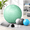 Green-XL (27-30IN / 68-75cm), variant on Grey XL (27-30IN / 68-75cm) Anti-Burst Slip-Resistant Exercise Ball with Resistance Bands for Home Gym