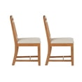 thumbnail image 3 of Linon Darlene Slat Back Dining Chair - Set of 2, Brown/Beige, 3 of 12