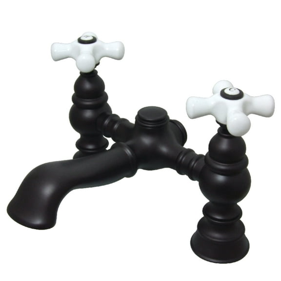 Kingston Brass CC1136T5 Vintage 7" Center Deck-Mount Clawfoot Tub Faucet, Oil Rubbed Bronze