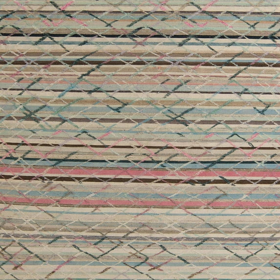 Ahgly Company Machine Washable Indoor Square Abstract Dark Almond Brown Area Rugs, 5' Square