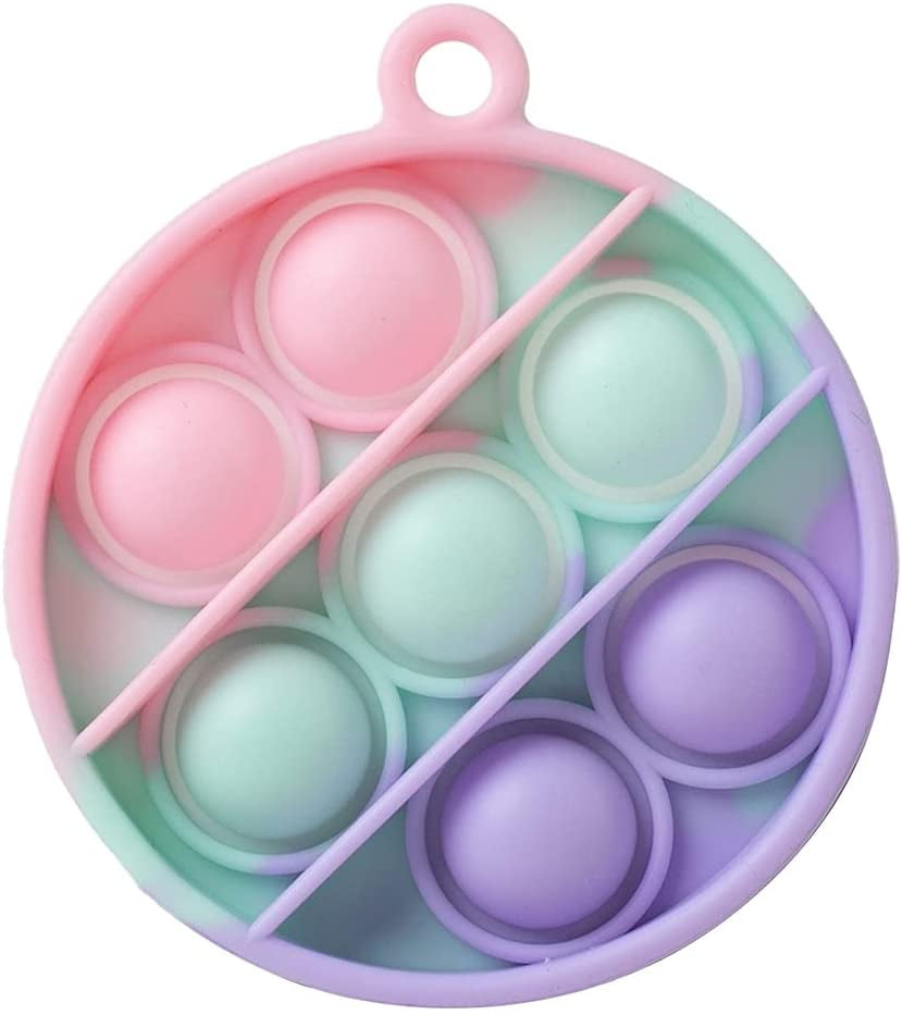Optional Simple Dimple Fidget Mini Pop It Fidget HTCM Keychain Stress ...