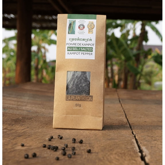 Fresh Salted Kampot Pepper Whole Peppercorns PGI - 50g