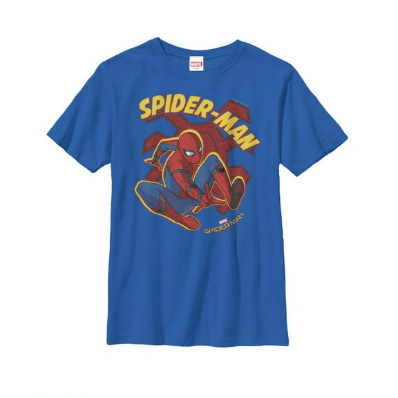 Boy's Marvel Spider-Man: Homecoming Leap Graphic Tee Royal Blue X Large