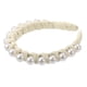 thumbnail image 1 of diadema con cinta trenzada de perlas sintéticas, diadema de moda para mujer, beige, 0,79 pulgadas de ancho, 1 of 7