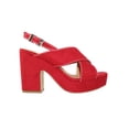 thumbnail image 2 of SANDALIAS TACONES DORELI VESTIR DAMA MUJER ROJO GAMUZA 6009 LEON 6009-p, 2 of 3