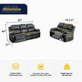 thumbnail image 7 of Lifestyle Furniture 2 Piece Modern Faux Leather Reclining Living Room Set Black, 7 of 7