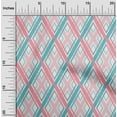 thumbnail image 1 of oneOone Cotton Jersey Dark Peach Orange Fabric Argyle Geometric Sewing Material Print Fabric By The Yard 58 Inch Wide, 1 of 4