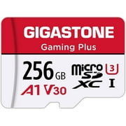 Gigastone 256GB Micro SD Card, Gaming Plus, A1 V30, for Nintendo Switch, High Speed 100MB/s, 4K Video Recording, compatible with Nintendo Switch Dash Cams GoPro Cameras