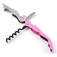 thumbnail image 2 of Two-Step Corkscrew Wine Opener with Built-In Foil Cutter and Bottle Opener- Pink, 2 of 4