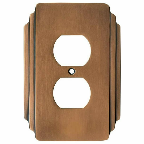 Switch Hits Art Deco Duplex Outlet Cover Miami Beach Antique Copper