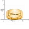 thumbnail image 3 of Primal Gold 14 Karat Yellow Gold 8mm Lightweight Comfort Fit Band Size 4.5, 3 of 7
