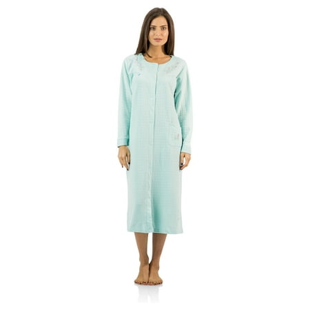 

Casual Nights Women s Long Quilted Robe House Dress
