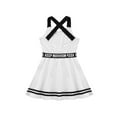 thumbnail image 4 of CHICTRY Girls Sleeveless Sports Dress Straps Cross at Rear Open Upper Back A-line Dress for Gym Sports White 6, 4 of 7
