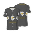 thumbnail image 3 of Daiia Keep Life Simple Daisy Flower Mens Baseball Jersey Button Down Shirts Short Sleeve Sports Uniforms-Medium, 3 of 9