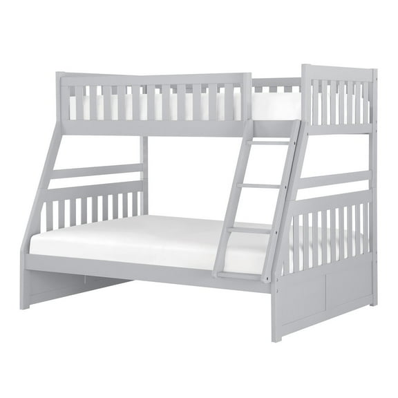 Lexicon Orion Pine Twin Over Full Bunk Bed in Gray
