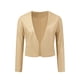 thumbnail image 1 of CHAQUETA DE MUJER INSPIRE CHIC DE CUERO SINTÉTICO, CORTA, SIN COLLAR, ABIERTO EN FRONTAL, CHAQUETAS DE MOTO BIKER M, ORO, 1 of 6