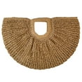 thumbnail image 3 of Bolso Mano Paja Hecho A para Mujer Muñeca Diario Gran Capacidad (Beige), 3 of 7