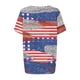 thumbnail image 4 of Fiudx Ofertas y Liquidaciones Blusa Superior con Estampado de Manga Corta y Cuello En V, Cómoda E Informal, a La Moda para Mujer, 4 of 5