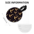 thumbnail image 5 of Halloween Witch Hat 2Pcs PU Leather Round Luggage Tags with Privacy Cover and Name ID Tag for Suitcase, Handbags, Backpacks, School Bags, 5 of 6