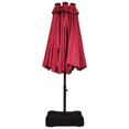 thumbnail image 4 of Patiojoy 15' Outdoor LED Patio Double-Sided Umbrella w/Base Burgundy, 4 of 5